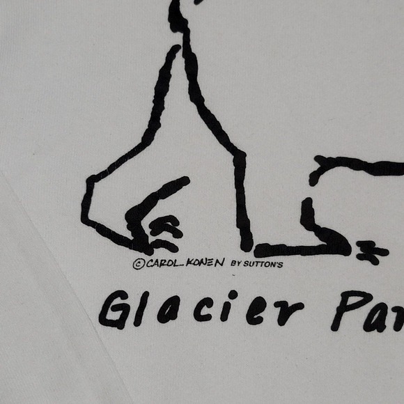 Vtg Fruit Of The Loom Glacier Park Montana Polar Bear Sweatshirt - Picture 3 of 7